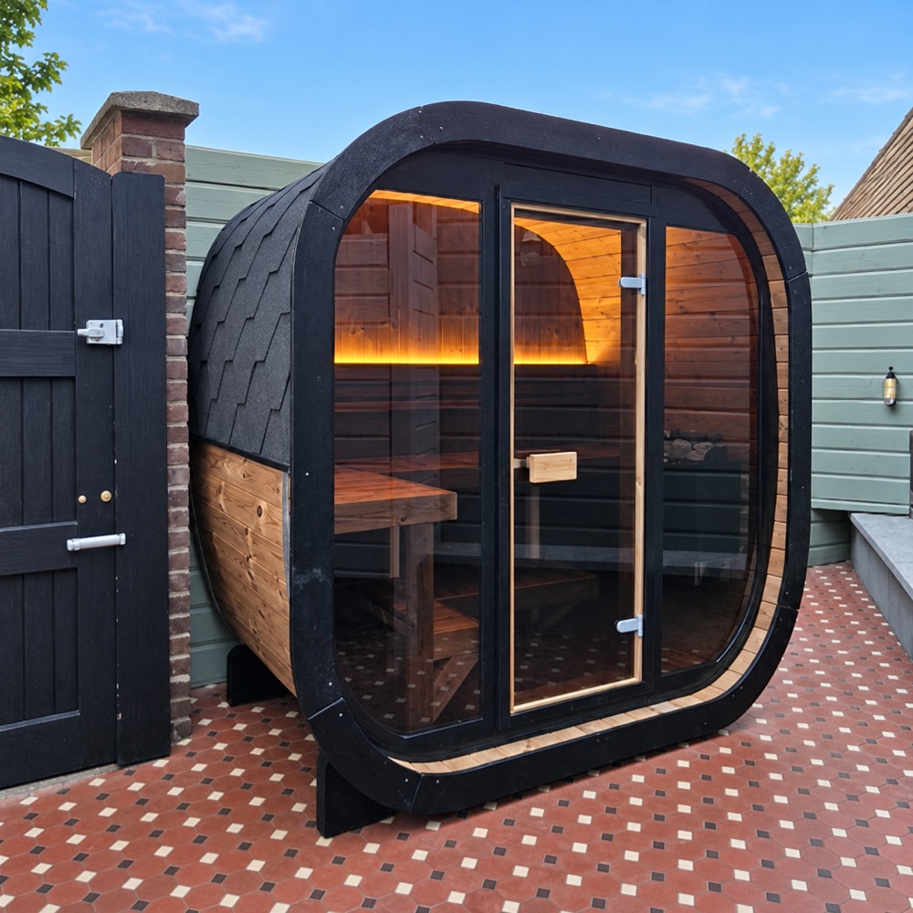 Nordic garden sauna installed at a Dublin home